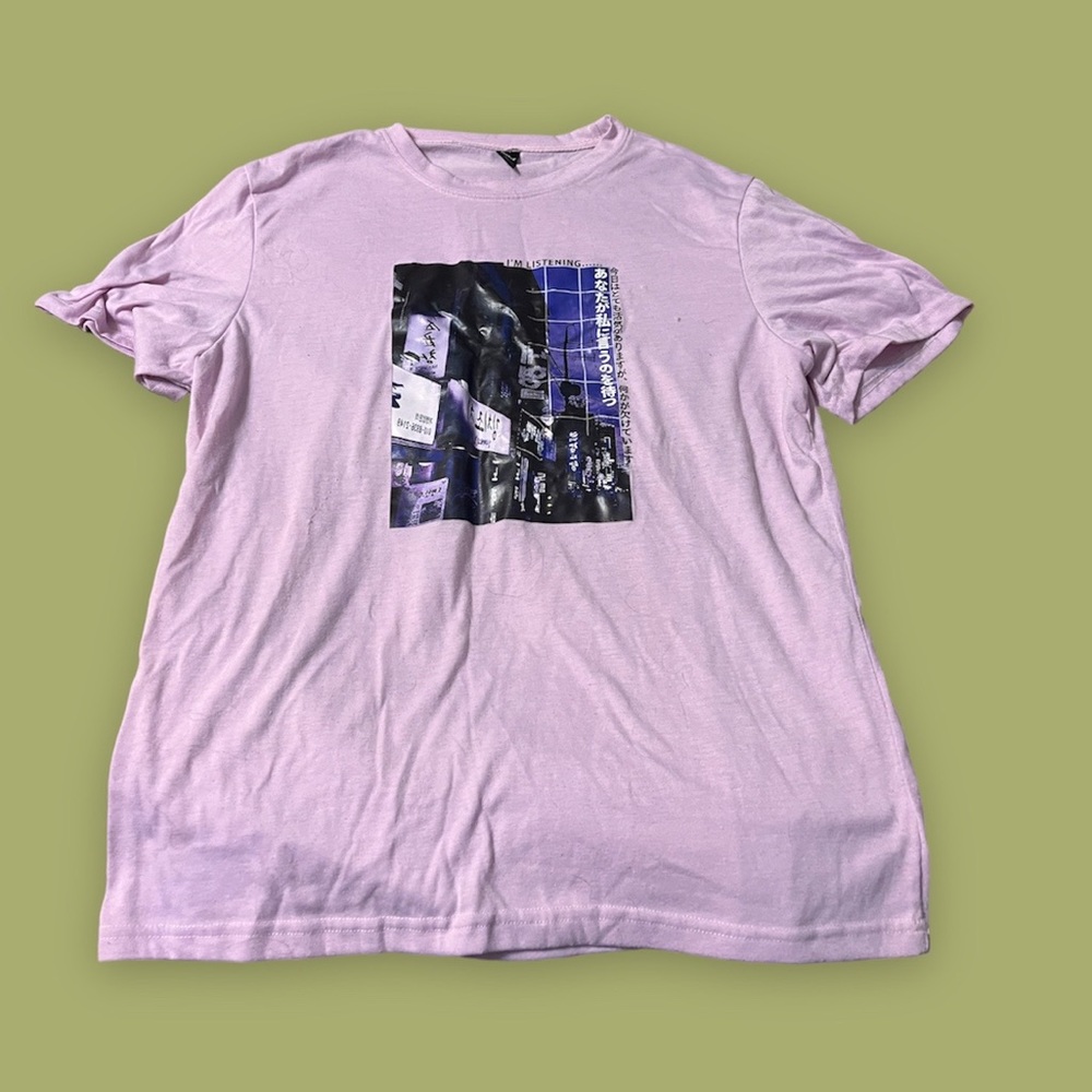 men’s purple graphic tee